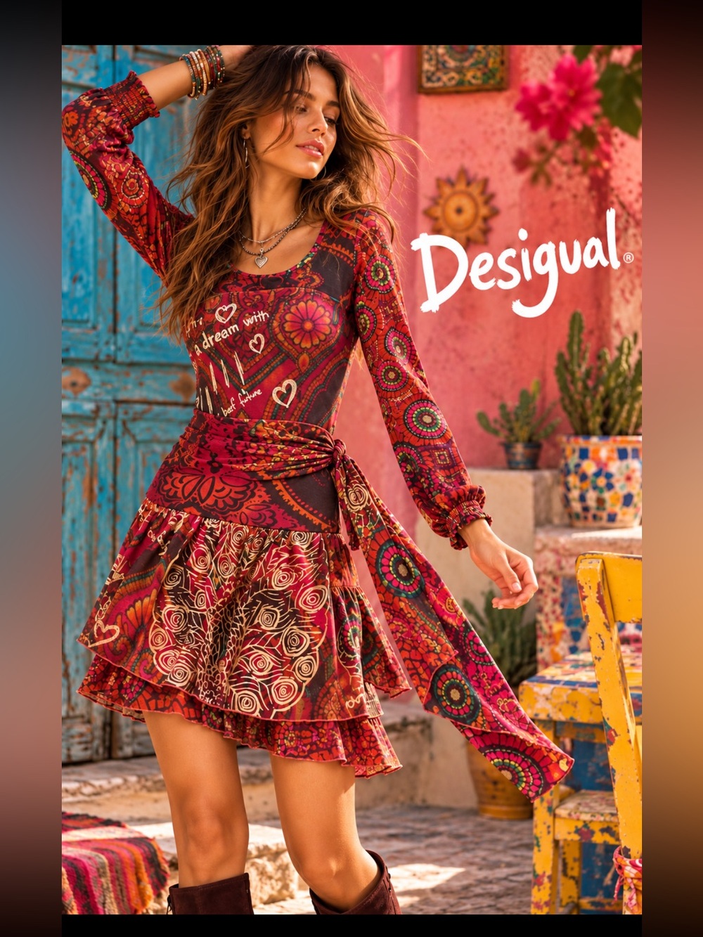 DESIGUAL, the peacock Bohemian dress!